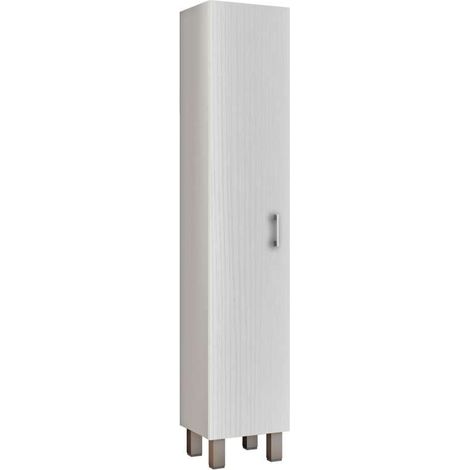 Savini Colonna Mobile Bagno con 1 Anta - Bianco Nordico - 34x34x194 cm