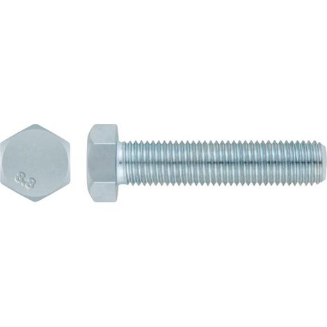 CHAVESBAO tornillo hexagonal din 933 8.8 zinc 5x30 , Tornillo hexagonal con rosca DIN 933 8,8 zincado Calidad 8,8 Equivalencia ISO 4017 Recubrimiento zincado Sujeci