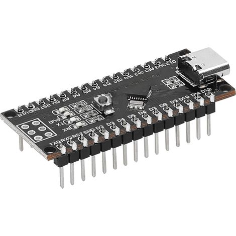 Module ATMega328P – Téléchargement USB – Alimentation pile 9V ou externe 5‑12V CC – Support ISP (1/5)