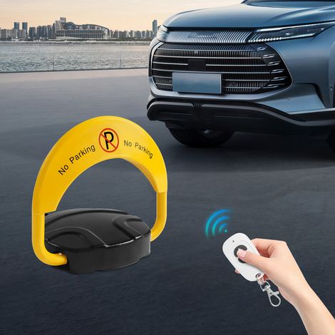 Barrière de parking automatique de 30 à 50 m avec 2 télécommandes, serrure de stationnement de voiture sans batterie (sans batterie) avec capacité de charge de 5 T (1/5)