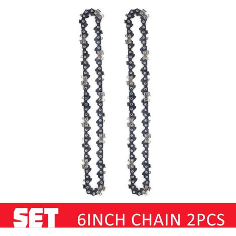 Chaine de Tronconneuse 6 Pouces 2pcs Chaine Carbure pour Tronconneuse 45 cm (6 pouces)