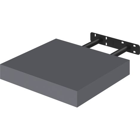WOLTU Étagère Murale en MDF, Etagere Flottante de SHELF, 25 x 22,9 x 3,8cm, Gris Foncé (1/5)
