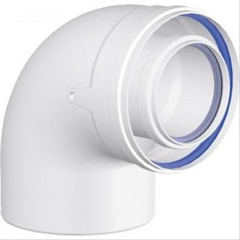 Coude PP/Galva TEN 87° Ø60/100mm (1/2)
