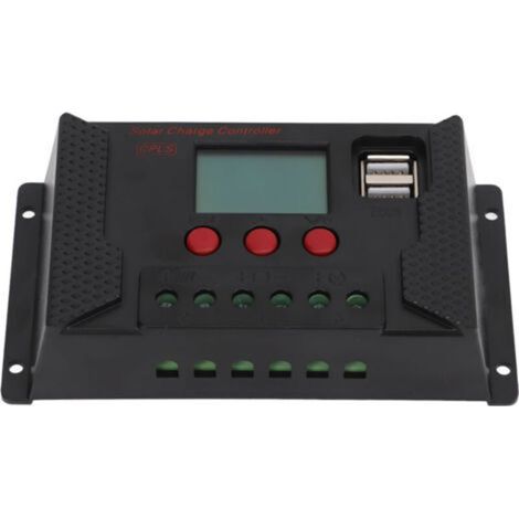 Contrôleur de charge solaire LCD PWM 12V 24V à reconnaissance automatique pour panneaux photovoltaïques (1/5)