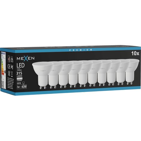 Mexen Nova 10x Ampoule LED GU10, 3W, Neutre - 4000K, 315 lm - L107-GU10-0340-01x10 (1/5)