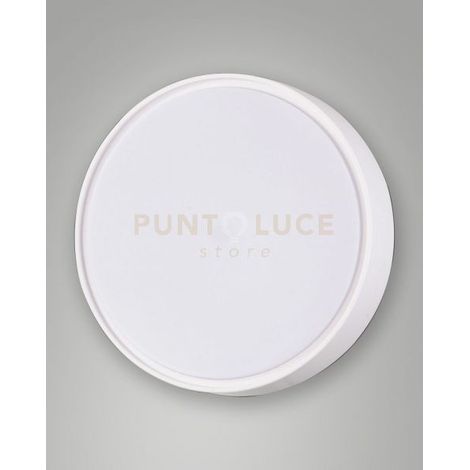 HATTON PLAFONIERA BIANCA 2 LUCI E27 D.30CM  POLICARBONATO