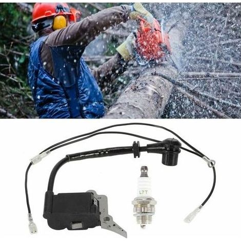 Allumage de tronçonneuse, Module de bobine d'allumage bougie d'allumage adaptée pour Zenoah/Timberpro/Lawnflite pièces de rechange de tronçonneuse pour Zenoah/Timberpro/Lawnflite tronçonn (1/4)
