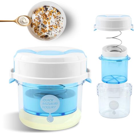 Greek yogurt filter with ultra-fine mesh basket and pressure spring, BPA-free maker for thick homemade yogurt, large-capacity filter for healthy milk lovers (1/5)