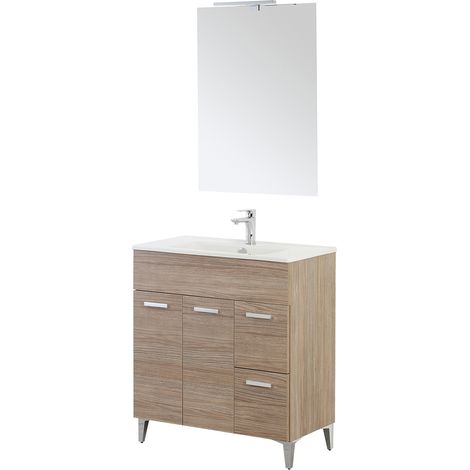 COMPOSIZIONE BAGNO GRETA 80X40XH85,5CM ROVERE (1/9)