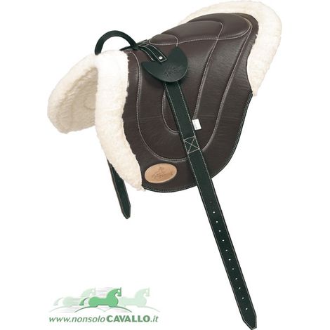 Schwarz - Englische Pioneer Leder und reine Schurwolle wattiert und gurtgepolstert Pioneer Englische Schabracke (1/4)