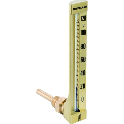 Thermomètre industriel équerre 200mm – Sonde longue 63mm – Plage de mesure 0 à 120°C – Précision ±1°C (1/2)