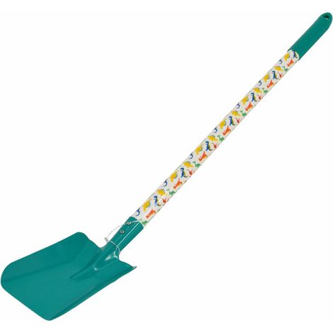 Pala metálica Greenmill, mango de madera/pvc, 75cm, herramienta de jardinería, ideal para excavar, mover tierra y trabajos de jardinería en huertos y jardines.