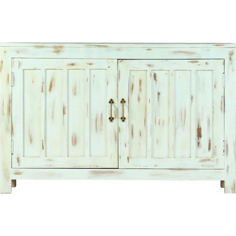 Maison Exclusive - Buffet Bleu clair 110x35x70 cm Bois de manguier massif (1/5)