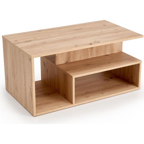 Mesa de centro Houston 1991, Roble Artisan, 43x51x90cm, Diámetro: 0, Aglomerado laminado, Angular