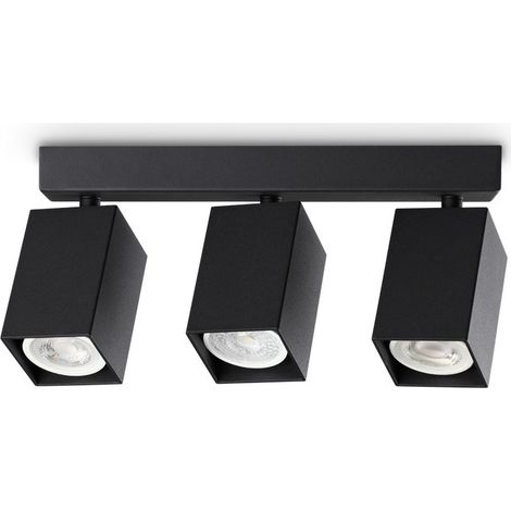 Ideal Lux DYNAMITE Barre de spots de plafond carrée noire 3x GU10 (1/2)