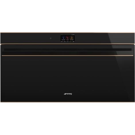 Four encastrable 90 cm Smeg SFPR9604TNR pyrolyse multifonction Dolce Stil Novo noir cuivré (1/4)