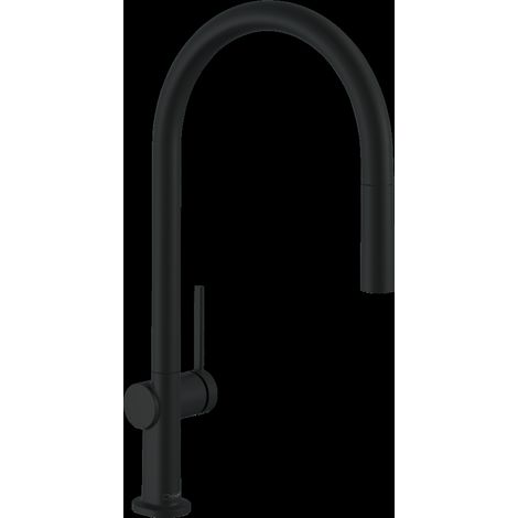 Hansgrohe Talis M54 - Miscelatore Talis per lavello, con bocca di erogazione estraibile, nero opaco 72802670 (1/3)