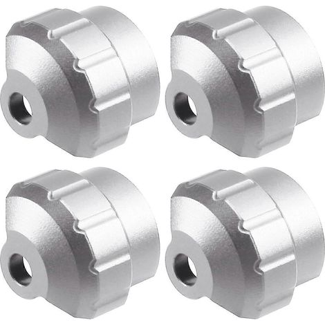 Set mit 4 silbernen, stoßdämpfenden Metallprotektoren für RC-Autos (1/5)