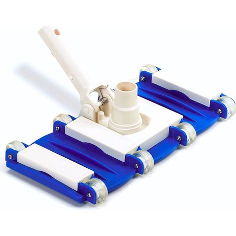 Testina aspirante manuale per piscine interrate e fuori terra  Testina aspirante rettangolare flessibile e pesante con ruote  Tubo girevole da 1-1/4 o 1-1/2 pollici  (1/5)