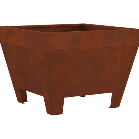 Braise Marron 50 x 50 x 38 cm Acier patiné (1/5)
