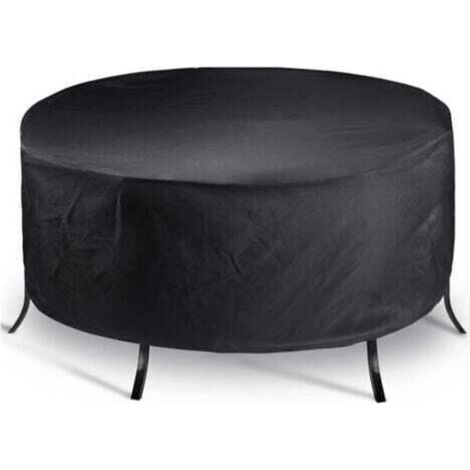 Housses pour Salons De Jardin Ronde 200x94cm, Imperméable Housse De Table Exterieur Ronde, Housse De Protection Salon De Jardin 420D Oxford Tissu, Coupe-Vent (1/5)