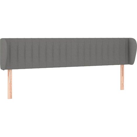 Maison Exclusive - Kopfteil mit Ohren Dunkelgrau 183x23x78/88 cm (1/5)