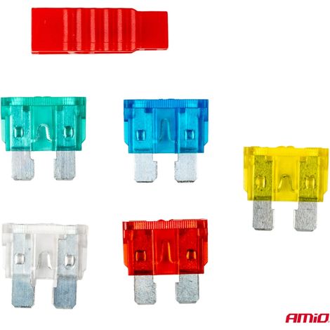 Jeu standard de fusibles à lames MIX 5 pièces + extracteur amio-03380