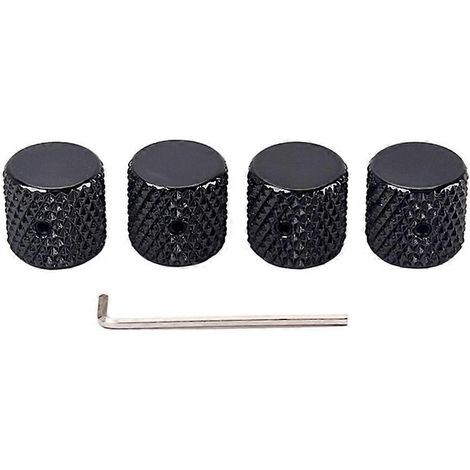 Bouton de potentiomètre électronique en aluminium noir, bouton de réglage du volume (1/5)