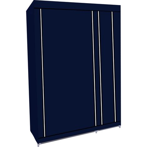 Armoire de rangement portable 110x45x175cm – 6 étagères – Couverture étanche – Structure en acier robuste – Idéal pour vêtements et accessoires – Herzberg (1/4)