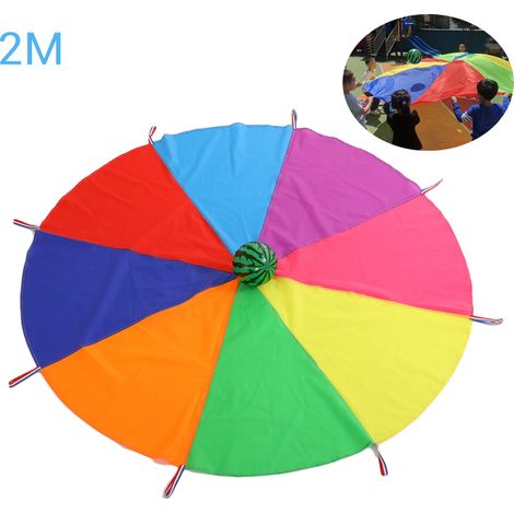 Parachute parapluie arc-en-ciel pour enfants, jouet de tente coopérative (1/5)