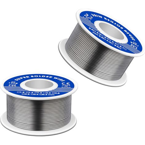 Lötzinn mit Flussmittel, Lötdraht 1mm 100g Bleifreies Lot mit Kolophonium Kern, Niedrigtemperatur Lötdraht Soldering Wire Lötzinn Bleihaltig für Elektronischen Elektrolöten Heimwerken Und Reparatur (1/5)