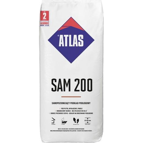 Base autonivelante para suelos Atlas 25 kg Atlas Sam 200
