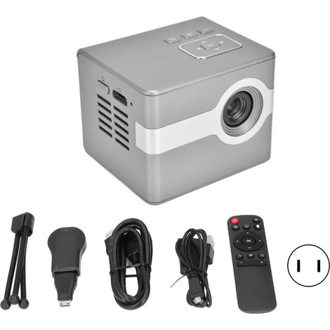 Mini-projecteur DLP C50 HD Multimédia Home Cinéma Portable avec Télécommande pour Ordinateur TV, Prise US 100-240V (1/5)