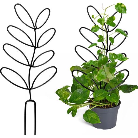 Treillage Feuillage pour Plantes Grimpantes Support en Fer Noir/Blanc/Vert/Gold 85g 11x31.5cm 1 Pièce (1/5)