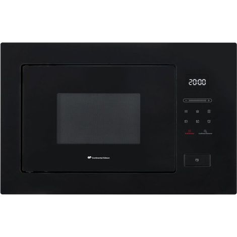Micro-ondes encastrable sans plateau tournant -Flatbed CONTINENTAL EDISON -CEMO26GEFB - Noir - 1450 W - 26 L - 59,5 x 36,9 x 38,2 cm