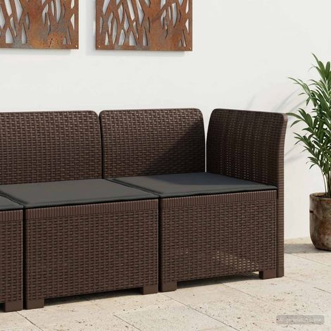 vidaXL Sillón Individual de Jardín con Cojín Apariencia de Ratan PP (1/5)