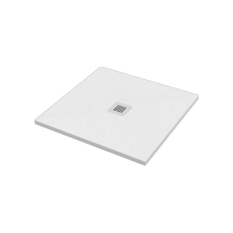Piatto doccia quadrato effetto pietra bianco 100x100 cm