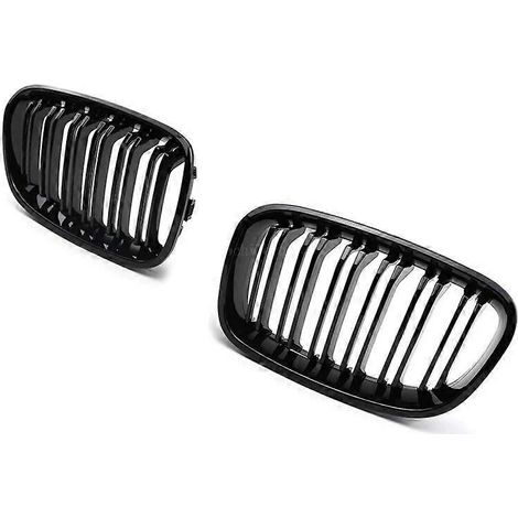 Frontstoßstangengrill „Nierengrill“ für BMW 1er F20 F21 (Vor-Facelift, 2011–2015), Zubehör, Doppellamellen-Ersatz – Schwarz