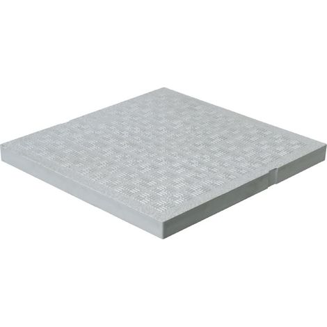 Tampon de sol PVC renforcé anti-choc 187 x 187 mm - 49,00 KN - Gris - Série 2000 - First Plast (1/3)