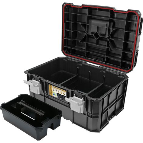 Peugeot – Caisse de transport 32L en plastique résistant – Dimensions 60x40x30 cm – Capacité 32L pour rangement outils et fournitures (1/5)