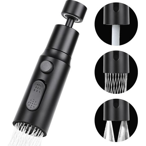 Rociador para fregadero de cocina con cabezal giratorio de 360 grados, 3 modos de rociado, boquilla para grifo de cocina con aireador, grifo mezclador para fregadero de cocina con cabezal giratorio, a (1/5)