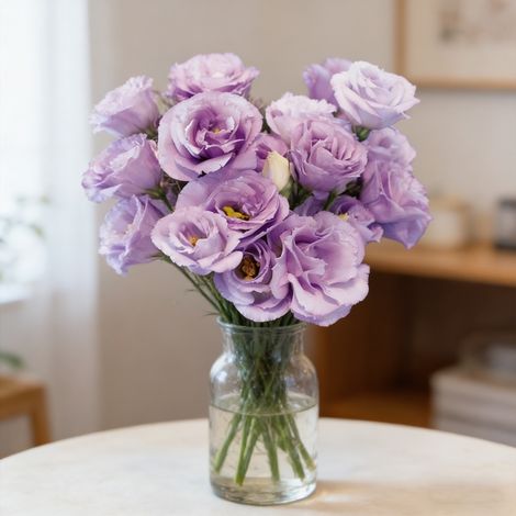 1000 Graines de Lisianthus Lavande Clair Lucita – Eustoma Fleur Double, Longue Floraison, Facile à Cultiver en Jardin et Pot (1/5)