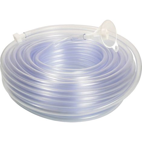 as - Schwabe Livella tubolare 10 m in PVC, trasparente 8 x 1,5 mm - Dispositivo di livellamento del tubo compreso imbuto e due tappi - Ideale per trovare la stessa altezza