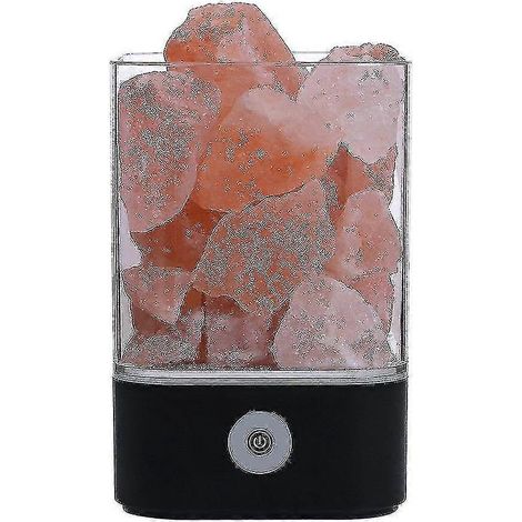 Lampe de sel, lampe en pierre de sel cristalline de l'Himalaya, noire (1/4)