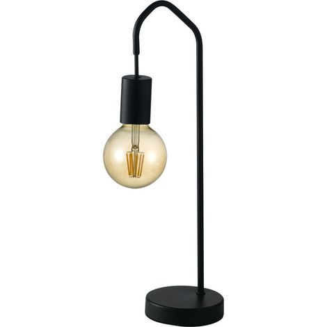Außergewöhnliche LED Tischlampe schwarz - minimalistische Designerlampe