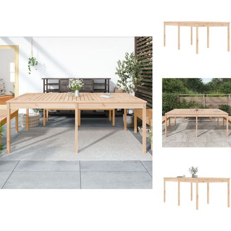 Gartentische - Living Gartentisch 203,5x100x76 cm Massivholz Kiefer (1/5)
