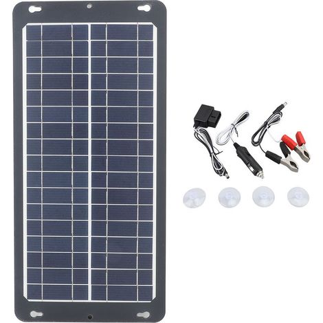 Panneau solaire 30W avec prise OBD Plug à haute efficacité Charge portable monocristalline pour le camping en plein air. (1/5)