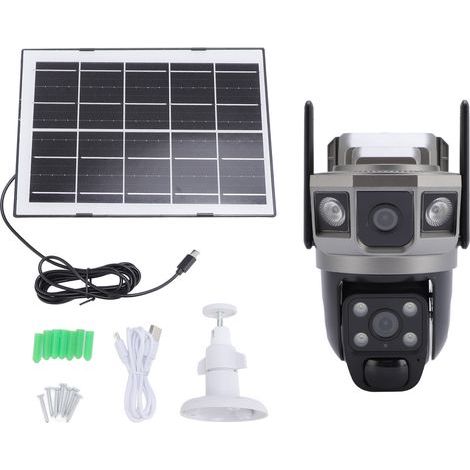Outdoor Solar WiFi 4K Security Camera with 3 Screens, Waterproof and Color Night Vision (1/5)