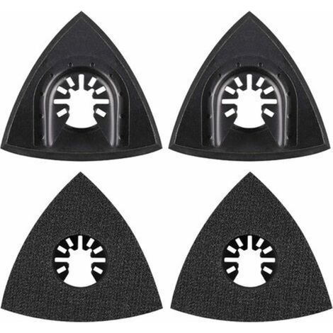 4-teiliges 80-mm-Schleifpad-Set, Zubehör für Multifunktionswerkzeuge zur Montage des Pads, Multifunktionswerkzeug-Schleifscheibe, Zubehör für oszillierende Werkzeuge für Elektrowerkzeuge (1/5)