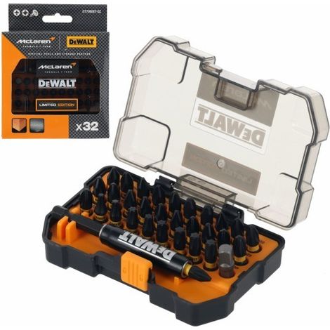 Dewalt FLEXTORQ MCLAREN F1 Screwdriver Impact Rated Set 32 Piece + Tough Case